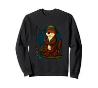 Otter Fisherman Graphic Funny Nature Humour Sweatshirt