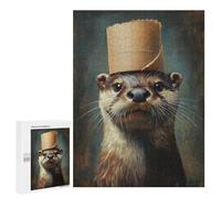 Otter in Top Hat Puzzle 1000 Pièces Educa Jouet en Bois Cadeau Unique Décoration Intérieure Jeu Éducatif Challenge Toy Adultes Et Enfants À Partir De 14 Ans 500 PCS