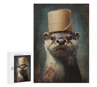 Otter in Top Hat Puzzle 1000 Pièces Educa Jouet en Bois Cadeau Unique Décoration Intérieure Jeu Éducatif Challenge Toy Adultes Et Enfants À Partir De 14 Ans 300 PCS