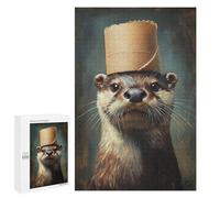 Otter in Top Hat Puzzle 1000 Pièces Educa Jouet en Bois Cadeau Unique Décoration Intérieure Jeu Éducatif Challenge Toy Adultes Et Enfants À Partir De 14 Ans 1000 PCS