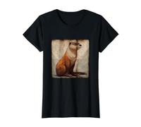Otter Lover Aquarelle Rivière Wildlife Portrait Nature Art T-Shirt Graphique avec Valeur