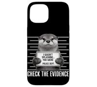 Otter Mugshot I Wasn't Splashing Check The Evidence Funny Coque pour iPhone 15