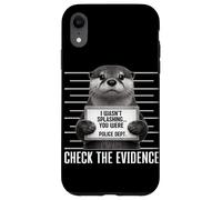 Otter Mugshot I Wasn't Splashing Check The Evidence Funny Coque pour iPhone XR
