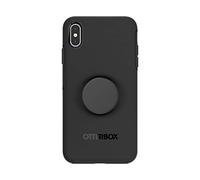 Otter + Pop Coque pour iPhone Xs Max : OtterBox Symmetry Series avec PopTop interchangeable PopSockets (noir avec aluminium noir)