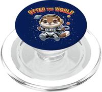 Otter This World Boys Space Otter Cartoon Design PopSockets PopGrip pour MagSafe