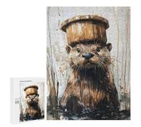 Otter with Bucket Hat-1 Puzzle 1000 Pièces Educa Jouet en Bois Cadeau Unique Décoration Intérieure Jeu Éducatif Challenge Toy Adultes Et Enfants À Partir De 14 Ans 500 PCS