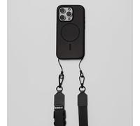 OtterBox 2-in-1 Crossbody Strap, Bandoulière pour téléphone, cordon réglable, boucles pour accrocher des clés et écouteurs, compatible avec la plupart des coques de téléphone OtterBox, Noir