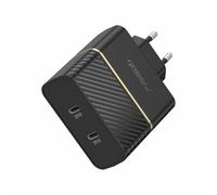 OtterBox Chargeur mural 2 ports 50W GaN, USB-C PD 30W + 20W, Noir