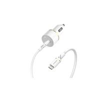 OtterBox - Adaptateur d'alimentation pour voiture - 18 Watt - 3 A - PD 3.0 (USB-C) - sur le câble : Lightning - poussière de nuage blanche