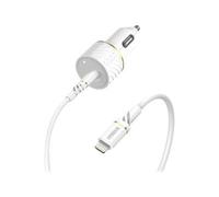 OtterBox - Adaptateur d'alimentation pour voiture - 18 Watt - 3 A - PD 3.0 (USB-C) - sur le câble : Lightning - poussière de nuage blanche