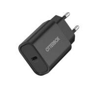 Otterbox Standard EU 20W USB-C PD Chargeur Mural, Fast Charger pour Smartphone et Tablette, Testé Contre Les Chutes, Robuste, Ultra Durable, Noir, Livré sans Emballage