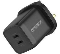 OtterBox - Adaptateur secteur - 65 Watt - 3 A - PD/PPS - 2 connecteurs de sortie (24 pin USB-C) - noir Noir