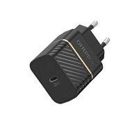 OtterBox USB-C PD EU Chargeur Mural 20W, Fast Charger pour Smartphone et Tablette, Testé Contre Les Chutes, Robuste, Ultra Durable, Noir, Livré sans Emballage