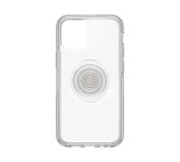 OtterBox avec Apple iPhone 12 mini, coque antichoc fine avec PopSockets intégrés PopGrip, Otter + Pop Symmetry Series - Transparent