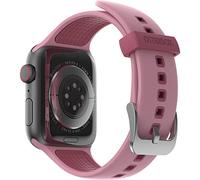 OtterBox - Sacoche pour montre intelligente - antimicrobien - silicone infusé d'argent, stainless steel - morganite mauve (rose) - pour Apple Watch