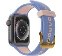 Otterbox Bracelet All Day pour Apple Watch 44/45/46mm, Bracelet de rechange en silicone doux au toucher durable pour Apple Watch, Bleu/Beige