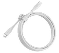 OtterBox Câble de charge rapide USB-C 60 W de 1,8 m - Blanc, design sans enchevêtrement avec boucle de rangement pour câble, silicone souple au toucher, câble de charge USB-C vers USB-C