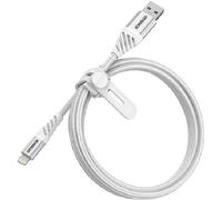Otterbox câble Premium Tressé renforcé 1M USB-A vers Lightning, Blanc | Câble de recharge pour smartphone et tablette, ultra-robuste, résiste aux torsions et pliages