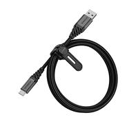 Otterbox Câble Premium Tressé renforcé USB-A vers USB-C, Câble de Charge pour Smartphone et Tablet, Ultra-Robuste, résiste aux torsions et pliages, 1M, Noir