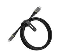 OtterBox Câble USB-C vers Lightning Premium tressé, certifié MFi, charge rapide, 2 m Noir