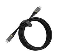 Otterbox Câble Premium Tressé renforcé USB-C vers USB-C, Câble de Charge Rapide pour Smartphone et Tablet, Ultra-Robuste, résiste aux torsions et pliages, 3M, Noir