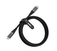 Otterbox Câble Premium Tressé renforcé USB-C vers USB-C, Câble de Charge Rapide pour Smartphone et Tablet, Ultra-Robuste, résiste aux torsions et pliages, 2M, Noir