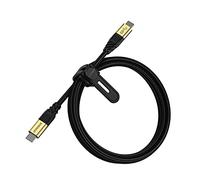 Otterbox Câble Premium Tressé renforcé USB-C vers USB-C, Noir | USB-C 3.2 Gen 1, Câble de Charge Rapide pour Smartphone et Tablette, ultra-robuste, résiste aux torsions et pliages, 1,8M