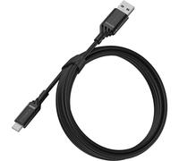 Otterbox Câble Renforcé USB-A vers USB-C, Câble de Charge pour Smartphone et Tablet, Ultra-Robuste, résiste aux torsions et pliages, 2M, Noir