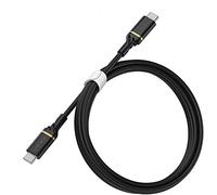 Otterbox Câble Renforcé USB-C vers USB-C, Câble de Charge Rapide pour Smartphone et Tablet, Ultra-Robuste, résiste aux torsions et pliages, 2M, Noir