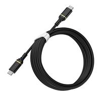 Otterbox Câble Renforcé USB-C vers USB-C, Câble de Charge Rapide pour Smartphone et Tablet, Ultra-Robuste, résiste aux torsions et pliages, 3M, Noir