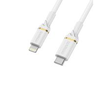 OtterBox Standard - Câble Lightning - 24 pin USB-C mâle pour Lightning mâle - 2 m - poussière de nuage blanche - Prise en charge de Power Delivery