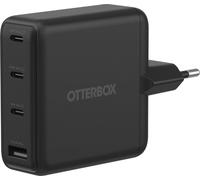 OtterBox Chargeur Mural Standard EU 140W USB-C,4 Ports, Noir | 140W USB-C PD GaN Chargeur Mural 4 Ports, x3 USB-C Ports + x1 USB-A Port, Fast charger pour Smartphone et Tablette, durable