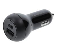 OtterBox Chargeur Voiture 2 Ports 32W, USB-C 20W + USB-A 12W, Chargeur Rapide pour Smartphone et Tablette, Robuste, Ultra Durable, Noir