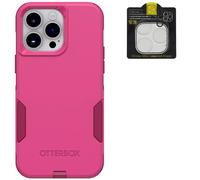 OtterBox Commuter Series Coque pour iPhone 14 Pro Max avec protecteur d'objectif d'appareil photo - Emballage non commercial - Into The Fuchsia (rose)