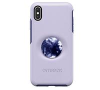 OtterBox + Coque de la série Pop Symmetry pour iPhone X/XS Max - Lilas crépuscule avec teinture Hard Blue Pop