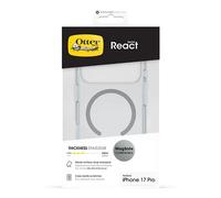 OtterBox - Coque React Series MagSafe pour iPhone 17 Pro - Antichoc, Ultra‑mince, Transparent