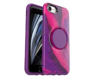 OtterBox + Coque Pop Symmetry Series pour iPhone SE (3e et 2e génération) et iPhone 8/7 (Uniquement - Pas Plus) - Emballage Non Commercial - Berry Flow
