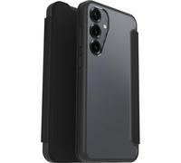 Otterbox Coque React Series Folio pour Samsung Galaxy S25+, Antichoc, Anti-Chute, avec Emplacement pour Carte, testé Selon Les Normes Militaires Transparent/Noir, Livré sans Emballage