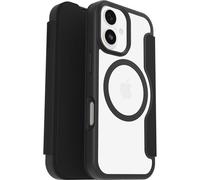 Otterbox Coque React Series Folio MagSafe pour iPhone 17, Antichoc, Anti-Chute, avec Emplacement pour Carte, testé Selon Les Normes Militaires, Transparent/Noir