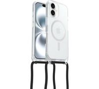 OtterBox Coque React Series Necklace MagSafe iPhone 16 – Collier réglable et amovible, Transparent