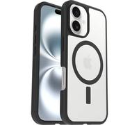 OtterBox React Series pour MagSafe pour Apple iPhone 16, Black Crystal, Housse, Apple, iPhone 16, 15,5 cm (6.1'), Noir, Transparent 77-96244