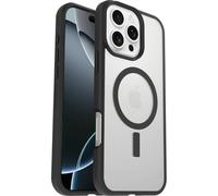 OtterBox React Series - Coque de protection pour téléphone portable - compatibilité avec MagSafe - plastique - cristal noir (incolore/noir) - pour