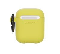 Otterbox Coque Soft Touch pour AirPods (1e Gen 2016 / 2e Gen 2019), Coque de Protection Antichoc, Anti-Chute, Ultra-Mince, Anti-Rayures et Anti-éraflures pour Apple AirPods, Mousqueton Inclus, Jaune