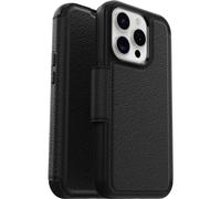 OtterBox Coque Strada pour iPhone 15 Pro MagSafe Cuir anti-choc 2 porte-cartes Noir