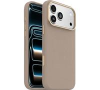 OtterBox Coque iPhone 17 Pro Max Symmetry – MagSafe, antichoc, cuir de cactus – Gris confort