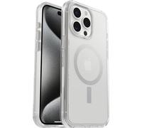 OtterBox Coque Symmetry Clear MagSafe iPhone 15 Pro Max – Antichoc, 3× plus de chutes, Transparent