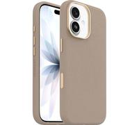 OtterBox – Coque MagSafe Symmetry Series pour iPhone 17 – Cuir de cactus & polyuréthane, Gris