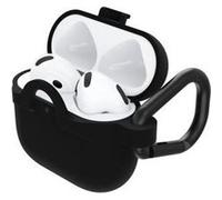 OtterBox Coque Soft Touch pour AirPods (4e gen) — Antichoc, Ultra‑mince, Mousqueton inclus — Noir