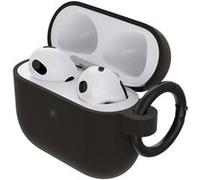 OtterBox Soft Touch Coque pour AirPods (3e gen), Noir | Coque de protection antichoc, anti-chute, ultra-mince, anti-rayures et anti-éraflures pour Apple AirPods, mousqueton inclus