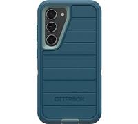 OtterBox Defender Series Coque pour Galaxy S23 (uniquement) - Robuste et durable - avec protection de port - Coque uniquement - Défense antimicrobienne - Emballage non commercial, bleu